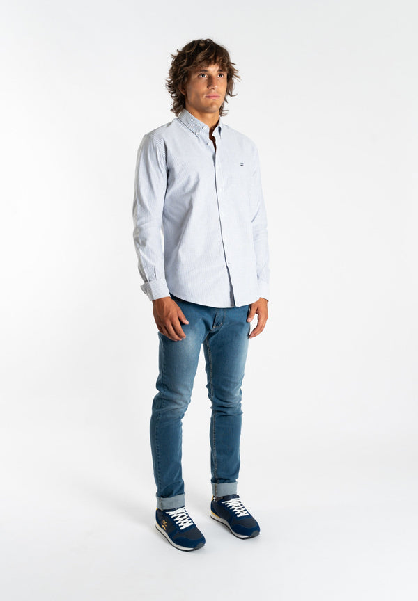 Camisa Oxford Rayas Marino