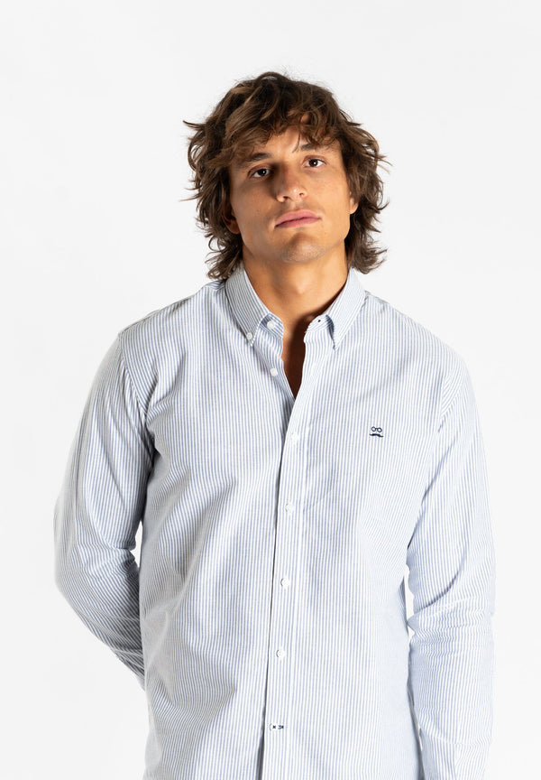 Camisa Oxford Rayas Marino