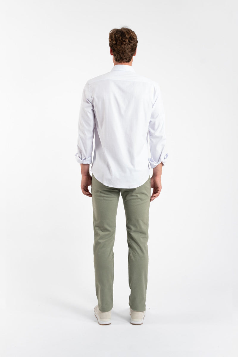 Camisa Oxford Lycra Blanco