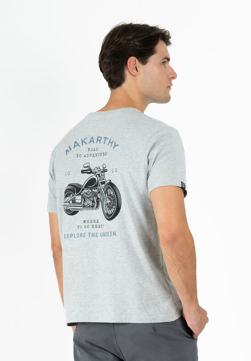 Camiseta Motorcycle Gris